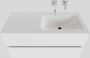 Boss & Wessing Badkamermeubel Solid Surface BWS Oslo 100x46 cm Rechts Mat Wit (zonder kraangaten) - Thumbnail 1