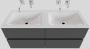 Boss & Wessing Badkamermeubel Solid Surface BWS Oslo 120x46 cm Dubbel Mat Antraciet 4 Laden (0 kraangaten) - Thumbnail 1