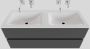 Boss & Wessing Badkamermeubel Solid Surface BWS Oslo 120x46 cm Dubbel Mat Antraciet (0 kraangaten) - Thumbnail 1