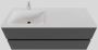 Boss & wessing Badkamermeubel Solid Surface BWS Oslo 120x46 cm Links Mat Antraciet (met 1 kraangat) - Thumbnail 1