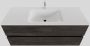 Boss & Wessing Badkamermeubel Solid Surface BWS Oslo 120x46 cm Midden Wood Dark Brown (met 1 kraangat) - Thumbnail 1