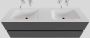 Boss & Wessing Badkamermeubel Solid Surface BWS Oslo 150x46 cm Dubbel Mat Antraciet (0 kraangaten) - Thumbnail 1