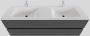 Boss & Wessing Badkamermeubel Solid Surface BWS Oslo 150x46 cm Dubbel Mat Antraciet (2 kraangaten) - Thumbnail 1
