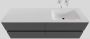 Boss & wessing Badkamermeubel Solid Surface BWS Oslo 150x46 cm Rechts Mat Antraciet 4 Laden (0 kraangaten) - Thumbnail 1