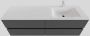 Boss & Wessing Badkamermeubel Solid Surface BWS Oslo 150x46 cm Rechts Mat Antraciet 4 Laden (met 1 kraangat) - Thumbnail 1