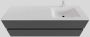 Boss & Wessing Badkamermeubel Solid Surface BWS Oslo 150x46 cm Rechts Mat Antraciet (met 1 kraangat) - Thumbnail 1