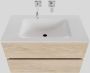 Boss & Wessing Badkamermeubel Solid Surface BWS Oslo 80x46 cm Wood Washed Oak (0 kraangaten) - Thumbnail 1