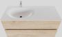 Boss & Wessing Badkamermeubel Solid Surface BWS Stockholm 100x46 cm Links Wood Washed Oak (1 kraangat) - Thumbnail 1