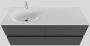 Boss & Wessing Badkamermeubel Solid Surface BWS Stockholm 120x46 cm Links Mat Antraciet 4 Laden (met 1 kraangat) - Thumbnail 1