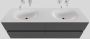 Boss & Wessing Badkamermeubel Solid Surface BWS Stockholm 150x46 cm Dubbel Mat Antraciet 4 Laden (zonder kraangaten) - Thumbnail 1