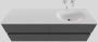 Boss & Wessing Badkamermeubel Solid Surface BWS Stockholm 150x46 cm Rechts Mat Antraciet 4 Laden (zonder kraangaten) - Thumbnail 1