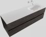 Boss & Wessing Badkamermeubel Solid Surface BWS Stockholm 150x46 cm Rechts Wood Dark Brown (0 kraangaten) - Thumbnail 1