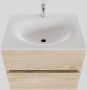 Boss & Wessing Badkamermeubel Solid Surface BWS Stockholm 60x46 cm Wood Washed Oak (1 kraangat) - Thumbnail 1