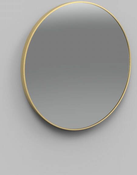 Arcqua Reflect spiegel two rond 100cm aluminium omlijsting mat goud SPI323001