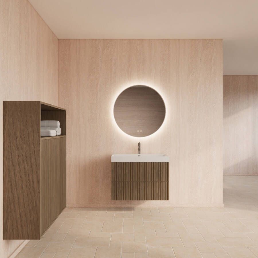 Gliss Design Badmeubelset Hybris Ash Grey Met Wastafel 60 cm