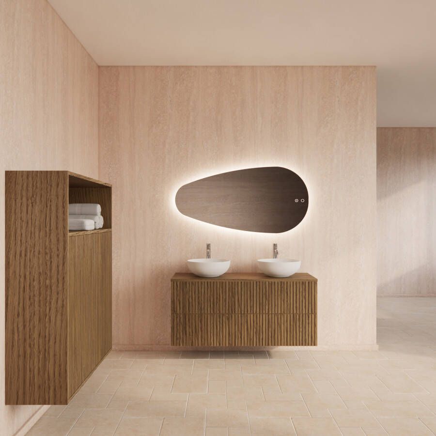 Gliss Design Badmeubelset Hybris Castle Brown 120 cm Met Waskom