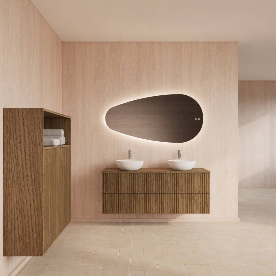 Gliss Design Badmeubelset Hybris Castle Brown 160 cm Met Waskom