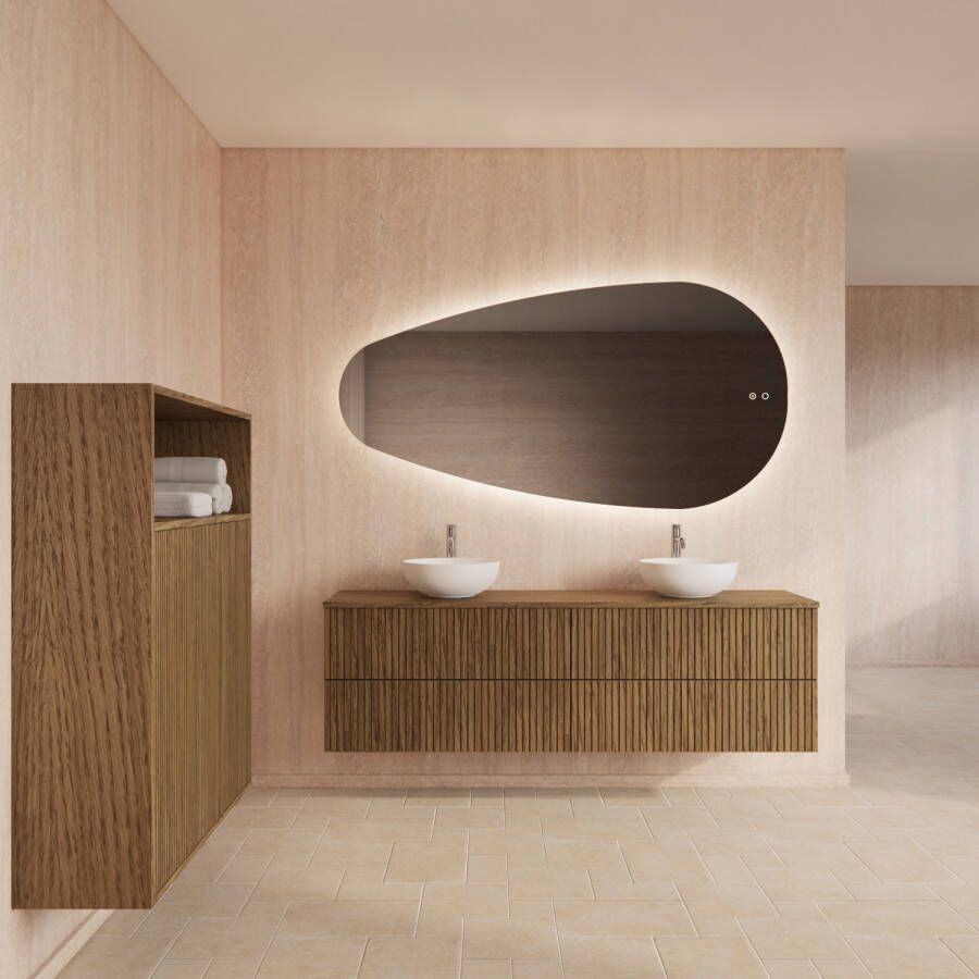 Gliss Design Badmeubelset Hybris Castle Brown 180 cm Met Waskom