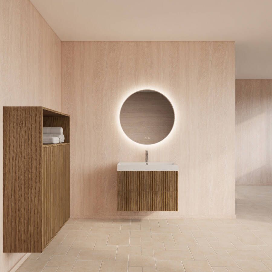 Gliss Design Badmeubelset Hybris Castle Brown Met Wastafel 60 cm