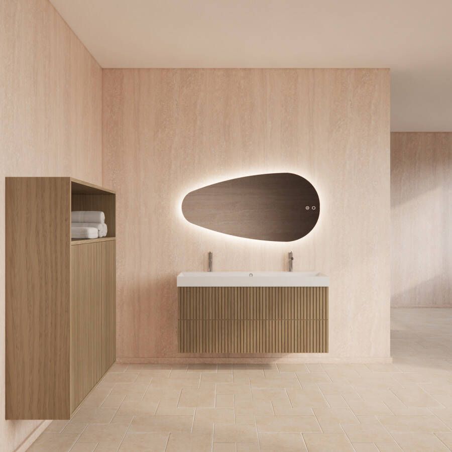 Gliss Design Badmeubelset Hybris Corn Silk Met Wastafel 120 cm