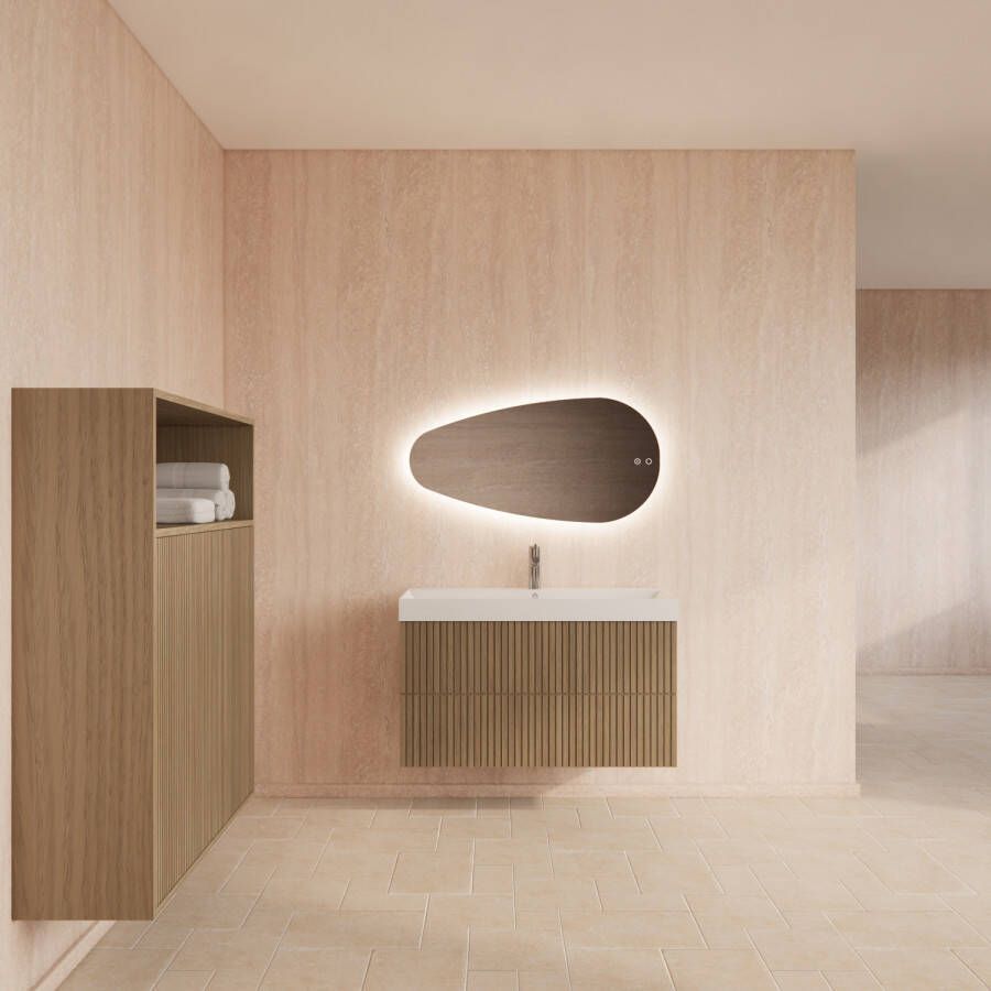 Gliss Design Badmeubelset Hybris Corn Silk Met Wastafel 90 cm