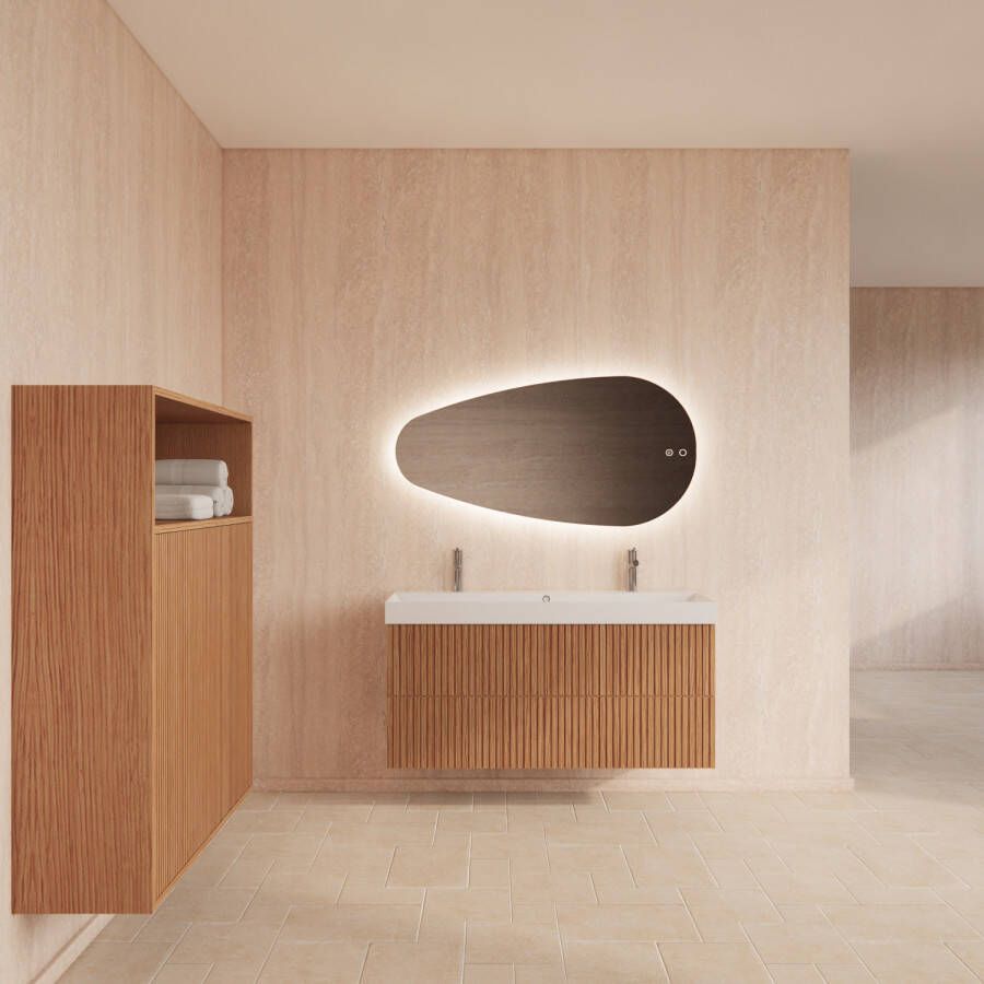 Gliss Design Badmeubelset Hybris Pure Met Wastafel 120 cm