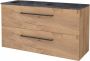 Boss & Wessing Badmeubelset BWS Salt 120x46cm Met Grepen 2 Lades Met Wastafel Hardsteen 2 Kraangaten Ice White - Thumbnail 1