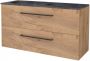 Boss & Wessing Badmeubelset BWS Salt 120x46cm Met Grepen 2 Lades Met Wastafel Hardsteen Whisky Oak - Thumbnail 1