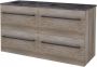 Boss & Wessing Badmeubelset BWS Salt 120x46cm Met Grepen 4 Lades Met Wastafel Hardsteen Scotch Oak - Thumbnail 1