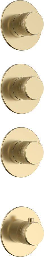 Boss & Wessing Afbouwdeel Inbouw Douchethermostaat BWS Sensa 3 Weg 3 Stopkranen Geborsteld Goud PVD (excl. inbouwdeel)