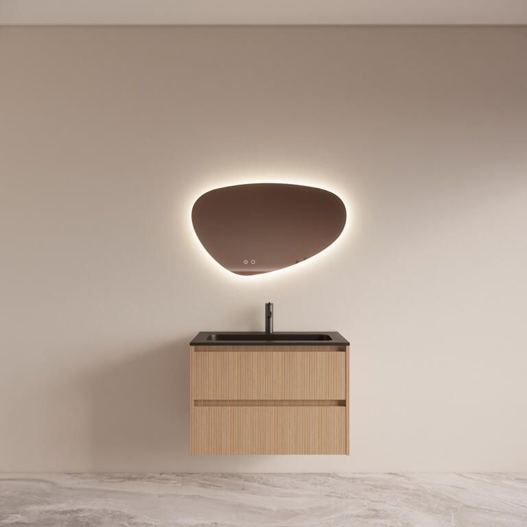 Boss & Wessing BWS Nisdeur Recta Met Vast Paneel 90x200 8 mm NANO Glas Mat Zwart Profiel inclusief Ombouwset