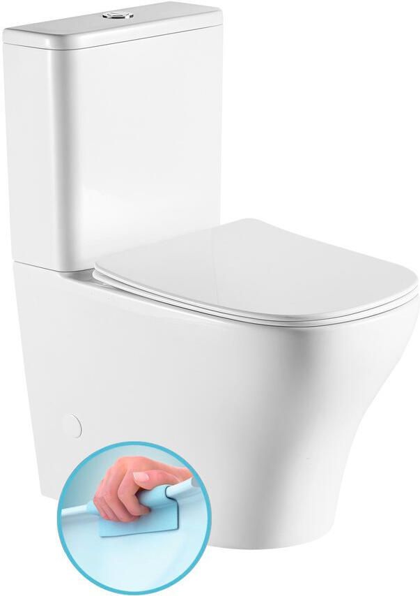 Boss & Wessing BWS Bello Staand Toilet Rimless Glans Wit incl. Zitting PK SK