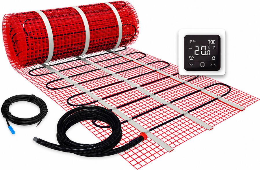 Boss & Wessing BWS By Magnum Elektronische Vloerverwarming Set 2 5 m2 375 Watt Wifi Thermostaat Wit