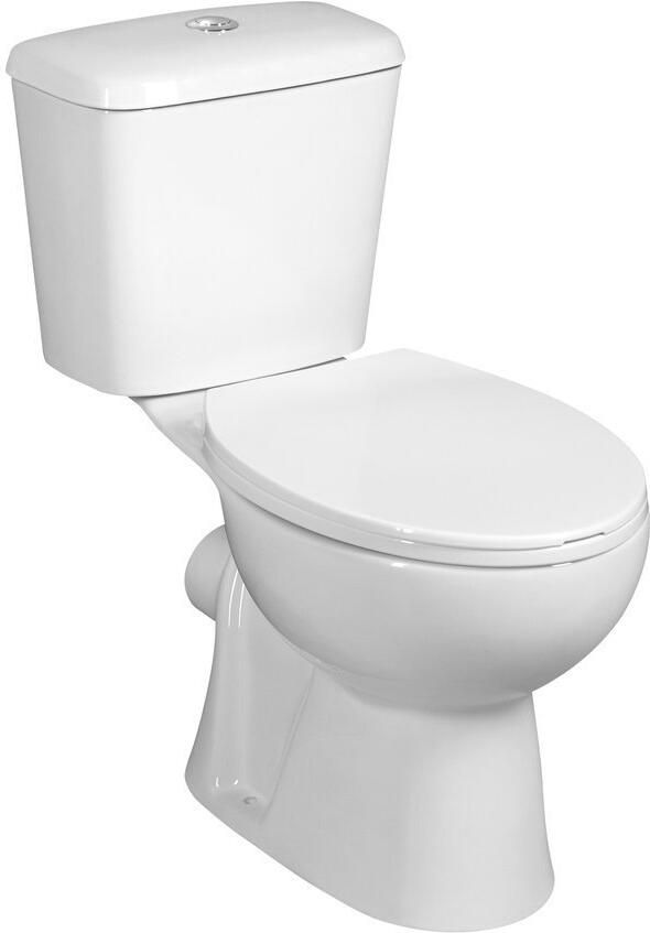 Aqualine Jose Gekoppeld toilet dubbele spoelknop 3 6l wit