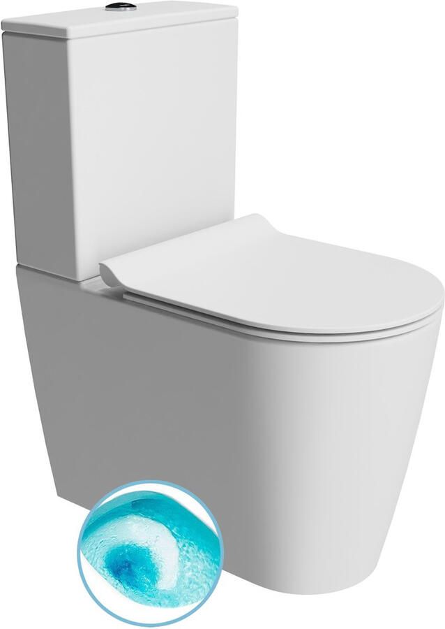 Boss & Wessing BWS Kube X Color Duoblok Rimless Mat Wit SwirlFlush Spoeling
