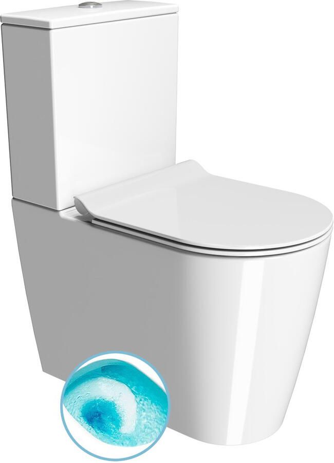 Boss & Wessing BWS Kube X Duoblok Rimless Glans Wit SwirlFlush Spoeling