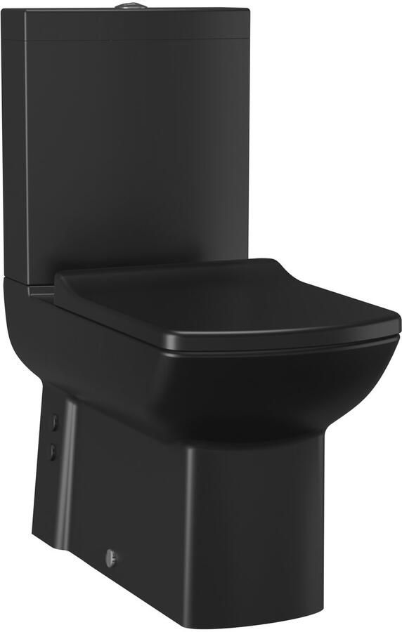 Boss & Wessing BWS Lara Staand Toilet Glans Zwart incl. Zitting PK SK