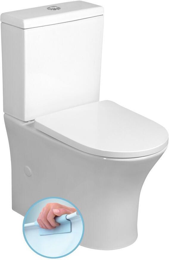 Boss & Wessing BWS Leon Staand Toilet Rimless Glans Wit PK SK
