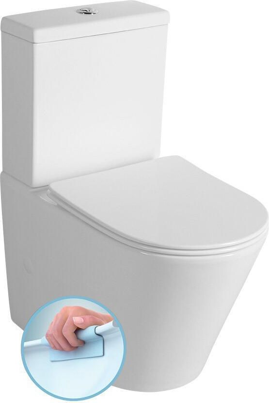 Boss & Wessing BWS Paco Staand Toilet Rimless Glans Wit incl. Zitting PK SK