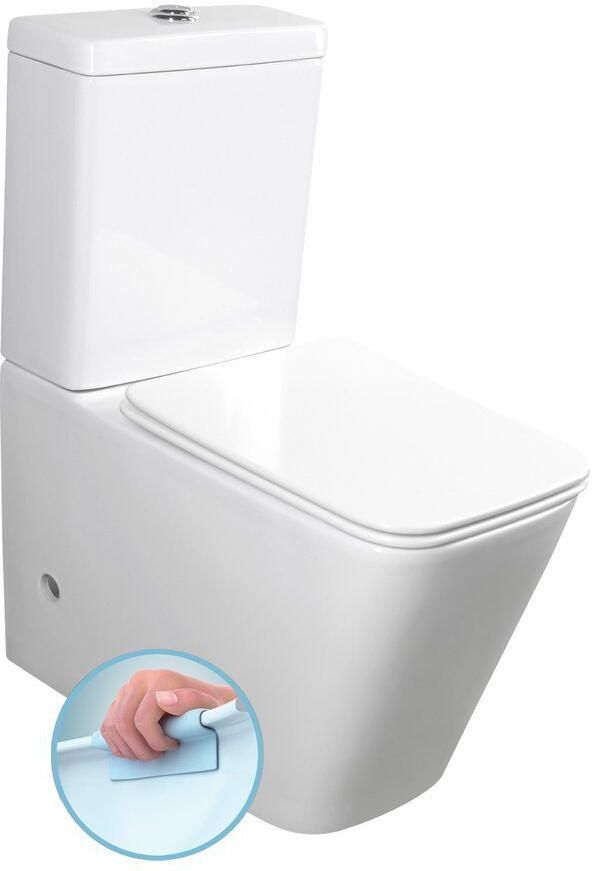 Boss & Wessing BWS Porto Staand Toilet Rimless Glans Wit incl. Zitting PK SK
