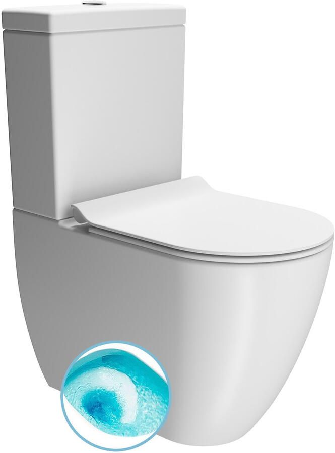 Boss & Wessing BWS Pura Color Staand Toilet Rimless Mat Wit SwirlFlush Spoeling PK SK