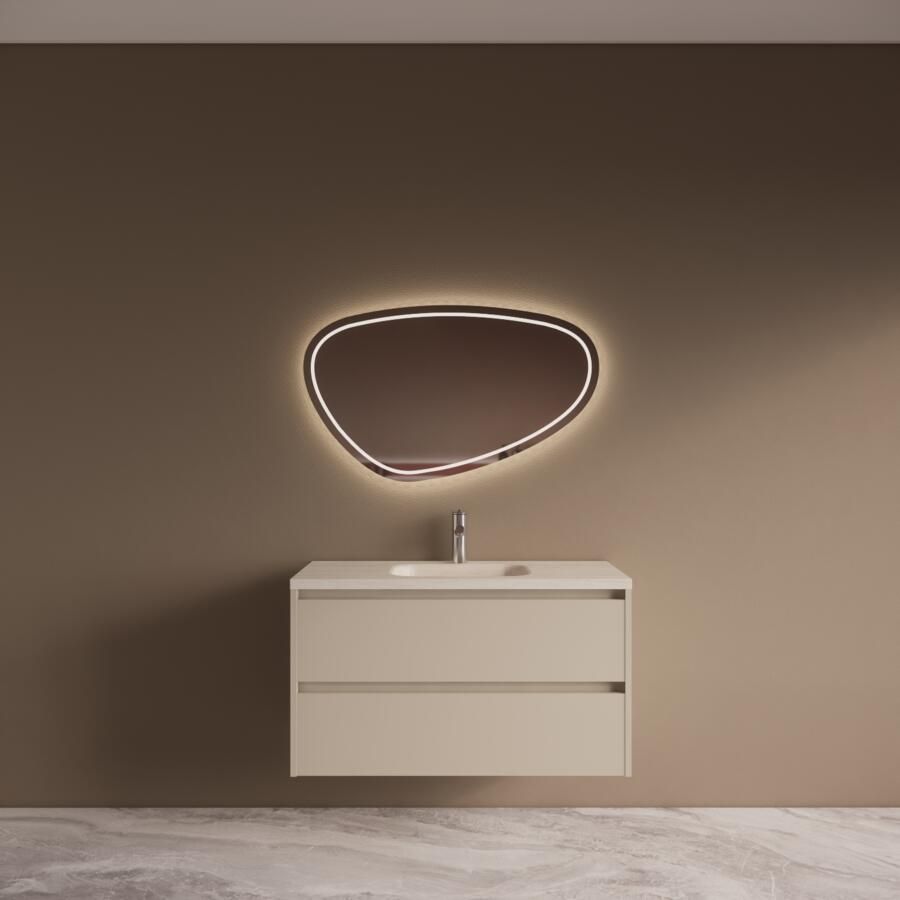 Boss & Wessing BWS Riga Kasjmier Badmeubelset Met Wastafel 100 cm Travertin Sintered Stone Keramisch