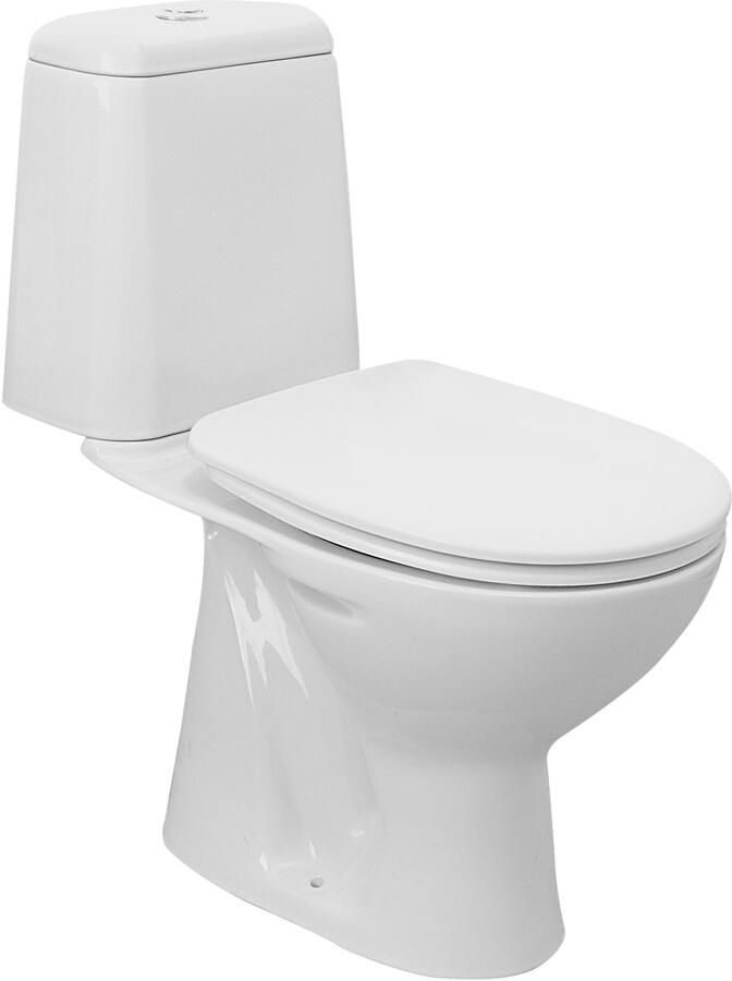 Aqualine Riga WC-combi onder aansluiting inclusief spoelmechanisme