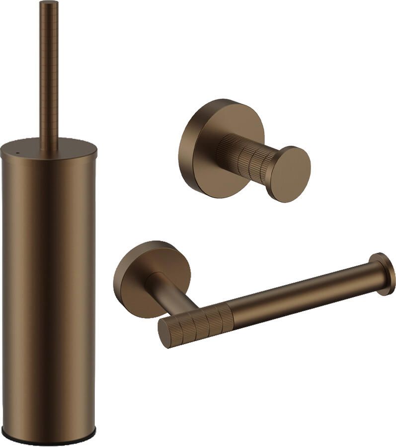 Boss & Wessing BWS Sensa Toilet Accessoires Set Geborsteld Brons Koper PVD