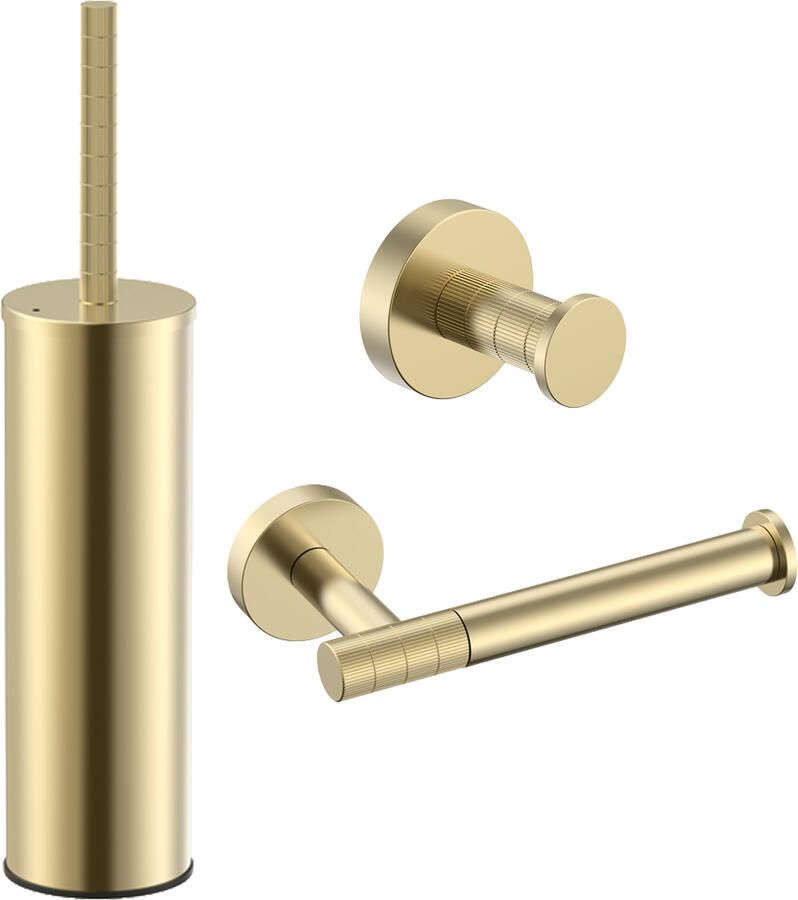 Boss & Wessing BWS Sensa Toilet Accessoires Set Geborsteld Goud PVD