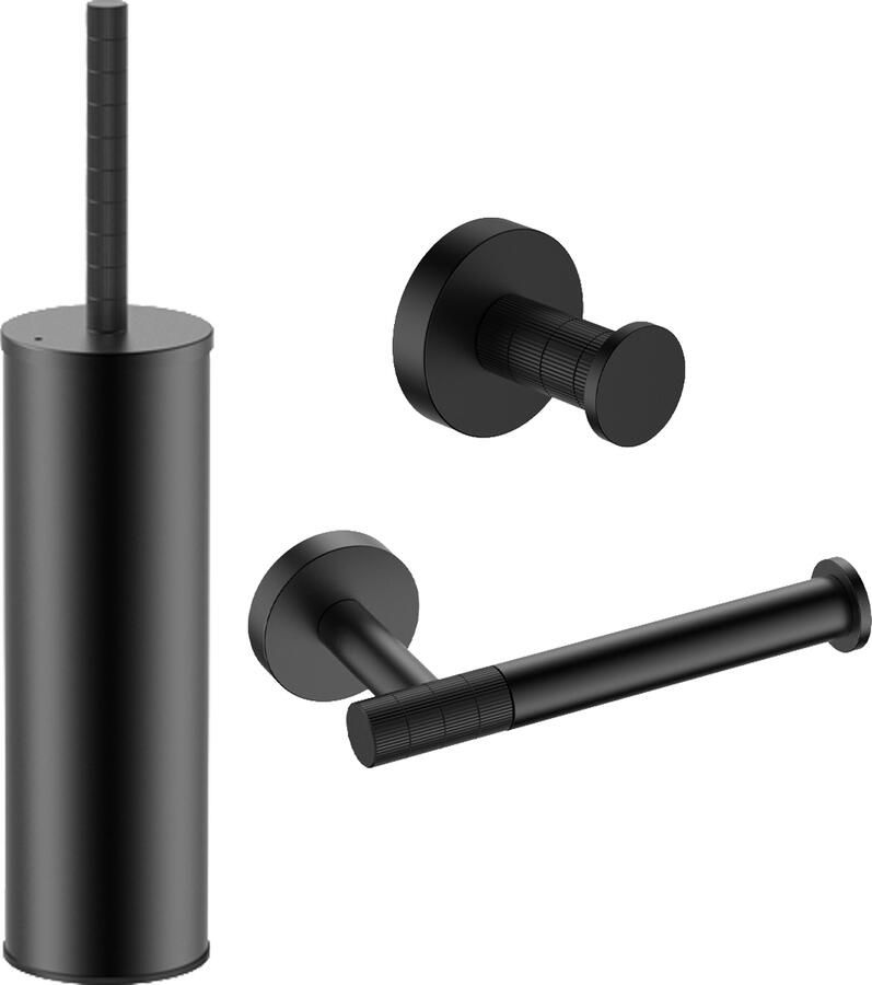Boss & Wessing BWS Sensa Toilet Accessoires Set Mat Zwart