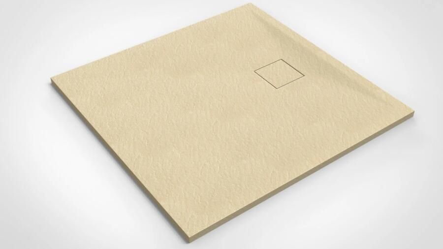 Boss & Wessing Douchebak BWS Naxos Stonelook SMC 90x90 Cm Mat Beige