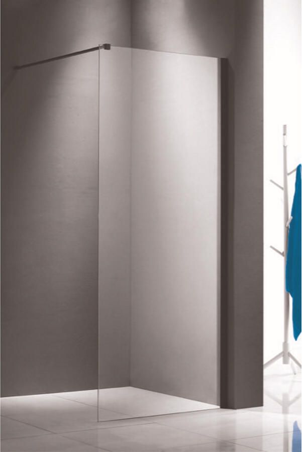 Boss & Wessing Douchewand BWS 120x200 cm Anti-Kalk 10 mm Zwart Profiel