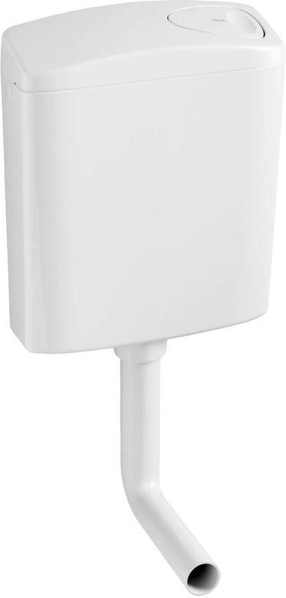 WISA Opbouwspoelreservoir W300 laaghangend drukknop anti-condensisolatie kunststof 420 x 338 x 134mm (HxBxD) wit