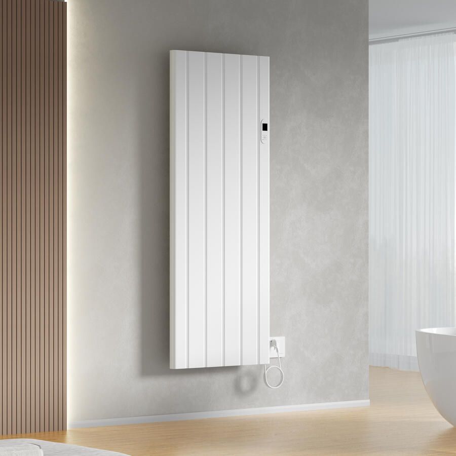 Boss & Wessing Elektrische Radiator BWS Boss 2.0 Met Wifi 2000W 160x60.8 cm Glanzend Wit
